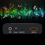 Extrator de Áudio ARC 192KHz Adaptador HDMI ARC para SPDIF + Coaxial + L/R Conversor Canal de Retorno de Áudio, 192KHz ARC
