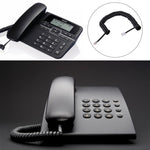 Cabo Extensor Telefónico RJ11 Macho para Macho de 4 Núcleos Estilo Mola, Comprimento Esticado: 2m (Preto), Comprimento: 2m