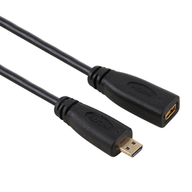Cabo adaptador conector Micro HDMI fêmea para macho 30cm 1080P com revestimento dourado