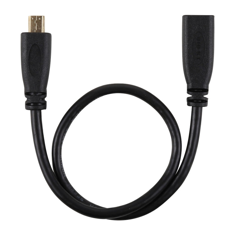 Cabo adaptador conector Micro HDMI fêmea para macho 30cm 1080P com revestimento dourado