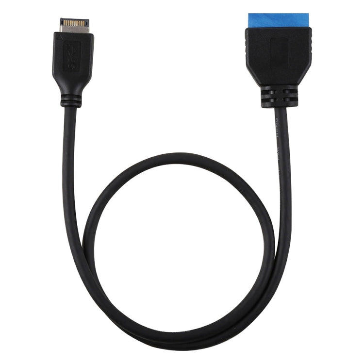 Cabo de expansão macho 19 pinos USB 3.1 Tipo-E para USB 3.0 para placa-mãe 30cm