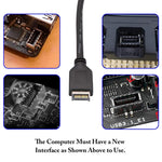 Cabo de expansão macho 19 pinos USB 3.1 Tipo-E para USB 3.0 para placa-mãe 30cm