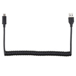 Cabo de extensão retrátil com mola USB 3.0 macho para USB-C / Tipo-C macho de alta velocidade 1,5m