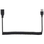Cabo de extensão retrátil com mola USB 3.0 macho para fêmea de alta velocidade 1,5m