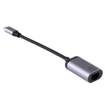 Adaptador conversor macho Tipo-C / USB-C para fêmea Gigabit RJ45, Gigabit RJ45 fêmea