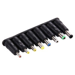 Conjunto de adaptadores de energia 8 em 1 com interface fêmea 5,5x2,1mm para múltiplas interfaces macho para portáteis HP / Sony / Acer / ASUS / DELL