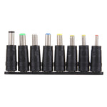 Conjunto de adaptadores de energia 8 em 1 com interface fêmea 5,5x2,1mm para múltiplas interfaces macho para portáteis HP / Sony / Acer / ASUS / DELL