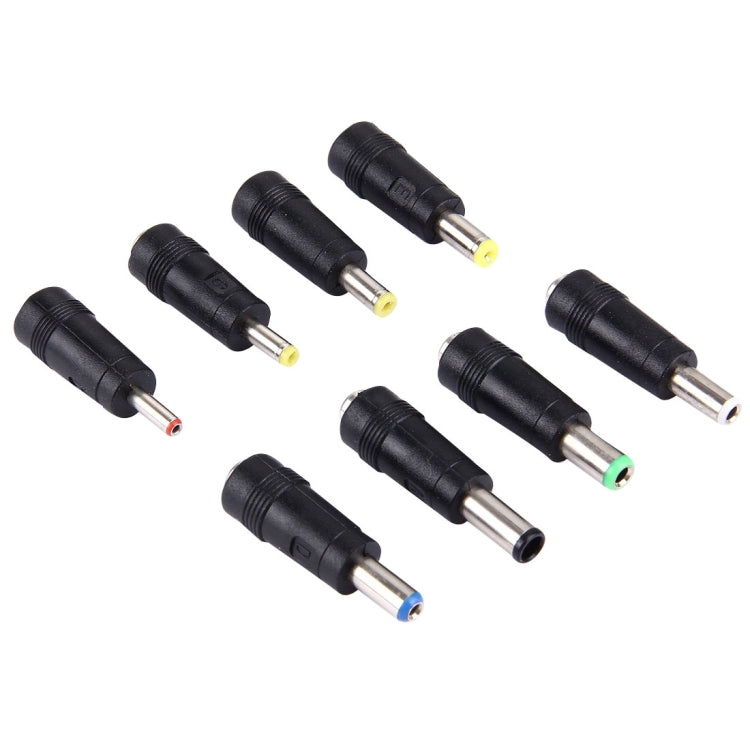 Conjunto de adaptadores de energia 8 em 1 com interface fêmea 5,5x2,1mm para múltiplas interfaces macho para portáteis HP / Sony / Acer / ASUS / DELL