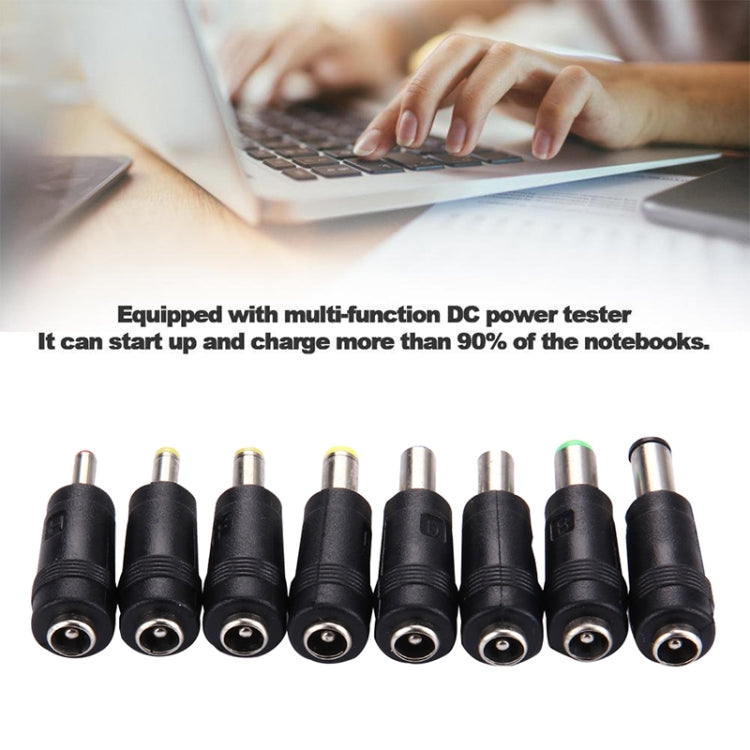 Conjunto de adaptadores de energia 8 em 1 com interface fêmea 5,5x2,1mm para múltiplas interfaces macho para portáteis HP / Sony / Acer / ASUS / DELL