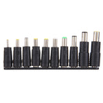 Conjunto de adaptadores de energia 10 em 1 com interface fêmea 5,5x2,1mm para múltiplas interfaces macho para portáteis IBM / HP / Sony / Toshiba / Lenovo / ASUS / Samsung / DELL