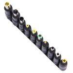 Conjunto de adaptadores de energia 10 em 1 com interface fêmea 5,5x2,1mm para múltiplas interfaces macho para portáteis IBM / HP / Sony / Toshiba / Lenovo / ASUS / Samsung / DELL