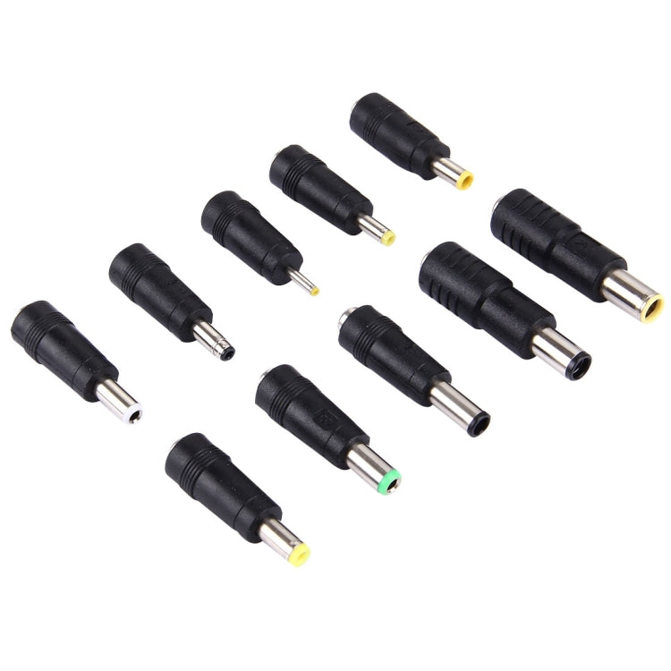 Conjunto de adaptadores de energia 10 em 1 com interface fêmea 5,5x2,1mm para múltiplas interfaces macho para portáteis IBM / HP / Sony / Toshiba / Lenovo / ASUS / Samsung / DELL