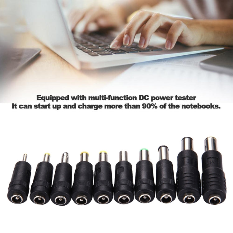 Conjunto de adaptadores de energia 10 em 1 com interface fêmea 5,5x2,1mm para múltiplas interfaces macho para portáteis IBM / HP / Sony / Toshiba / Lenovo / ASUS / Samsung / DELL