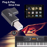 Adaptador USB-C / Tipo C fêmea para USB 2.0 B MIDI macho para instrumento eletrónico / impressora / scanner / piano