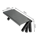 Prateleira para televisão e monitor de computador com suporte para comando remoto e set-top box, Suporte para set-top box