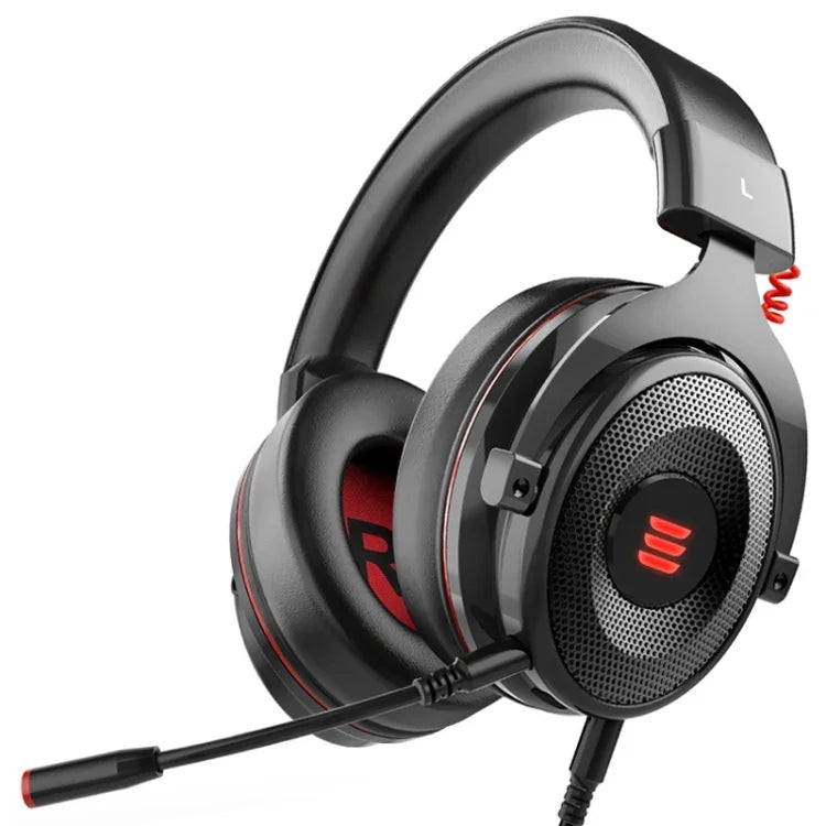 EKSA E900 Pro Auscultadores para Jogos USB Controlados por Fio com Luz, Som 7.1, Com Microfone, E900 Pro