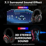 EKSA E900 Pro Auscultadores para Jogos USB Controlados por Fio com Luz, Som 7.1, Com Microfone, E900 Pro