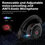 EKSA E900 Pro Auscultadores para Jogos USB Controlados por Fio com Luz, Som 7.1, Com Microfone, E900 Pro