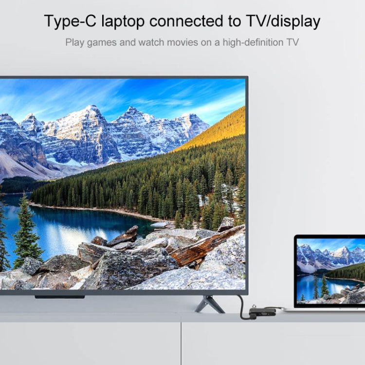 7585B Adaptador 3 em 1 Micro USB / 8 Pin / Type-C para VGA / HDTV / AV Jogador de Ecrã Móvel HD