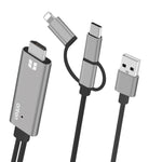 Onten OTN-7537A Cabo Adaptador 3 em 1 Jogador de Ecrã Móvel HD 1080P, OTN-7537A