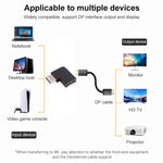 Adaptador de cotovelo DisplayPort macho para DisplayPort fêmea 8K, DP macho para DP fêmea cotovelo