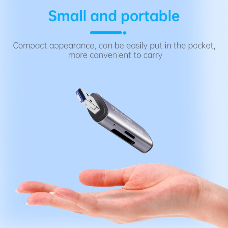 Leitor de cartão OTG 2 em 1 USB + 8 pinos USB Flash Disk / Cartão de memória para telemóvel IOS / computador