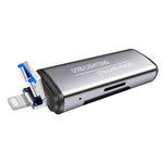 Leitor de cartão OTG 2 em 1 USB + 8 pinos USB Flash Disk / Cartão de memória para telemóvel IOS / computador