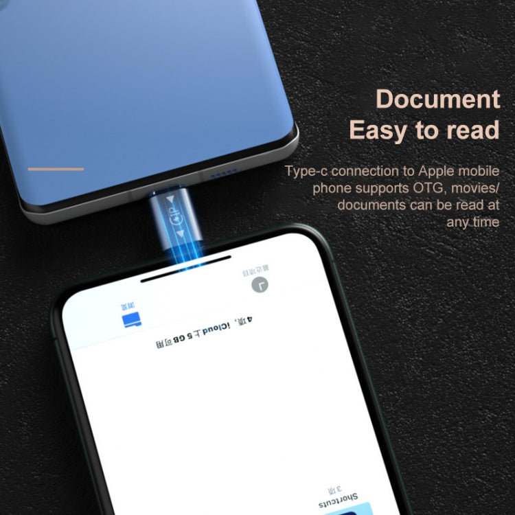 Adaptador USB-C / Tipo-C Macho para 8 pinos Macho de carregamento + transmissão de dados + OTG, Tipo-C Macho para 8 pinos Macho