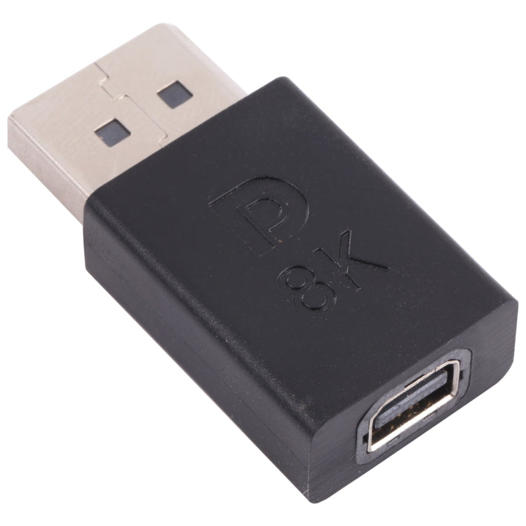 Adaptador reto DisplayPort macho para Mini DisplayPort fêmea 8K, DP macho para Mini DP fêmea reto