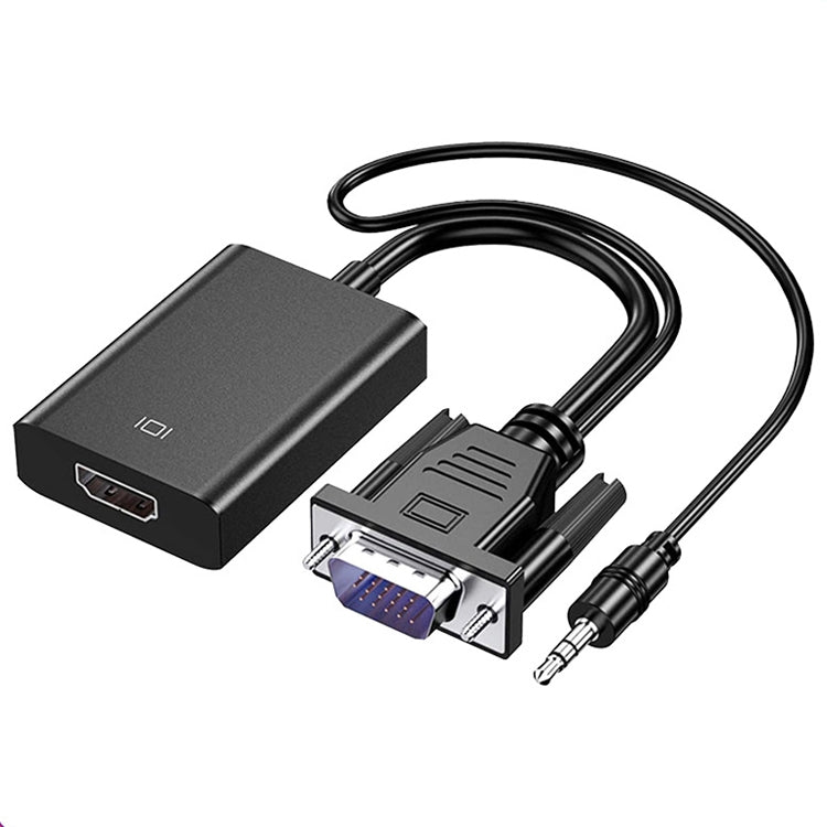 Conversor HDCO-VGAM2 VGA Macho para HDMI Fêmea 1080P com Cabo de Áudio 3.5mm, HDCO-VGAM2