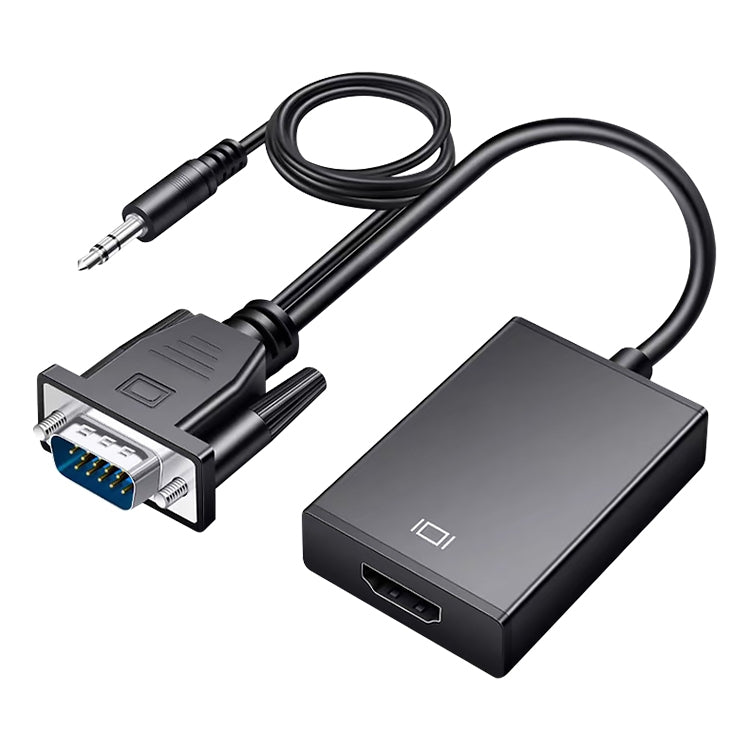 Conversor HDCO-VGAM2 VGA Macho para HDMI Fêmea 1080P com Cabo de Áudio 3.5mm, HDCO-VGAM2