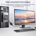 Conversor HDCO-VGAM2 VGA Macho para HDMI Fêmea 1080P com Cabo de Áudio 3.5mm, HDCO-VGAM2