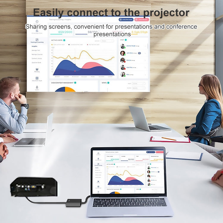 Conversor HDCO-VGAM2 VGA Macho para HDMI Fêmea 1080P com Cabo de Áudio 3.5mm, HDCO-VGAM2
