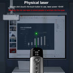 Apontador Laser Verde Multifuncional para PPT com 32GB, Apresentador Sem Fios, A9 Pro 32GB Luz Verde (Cinza)