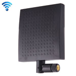 Antena WiFi painel 2,4 GHz conector SMA macho 12dBi, 2,4 GHz preta