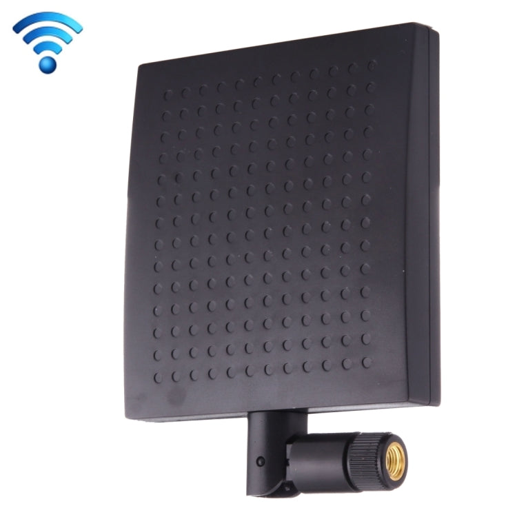 Antena WiFi painel 2,4 GHz conector SMA macho 12dBi, 2,4 GHz preta