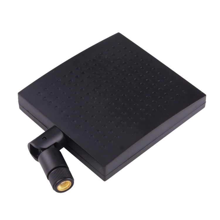 Antena WiFi painel 2,4 GHz conector SMA macho 12dBi, 2,4 GHz preta