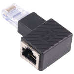 Conversor RJ45 Macho para Fêmea Adaptador de Extensão 90 Graus para Cabo de Rede LAN Cat5 Cat6, 90 Graus à Direita