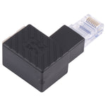 Conversor RJ45 Macho para Fêmea Adaptador de Extensão 90 Graus para Cabo de Rede LAN Cat5 Cat6, 90 Graus à Direita