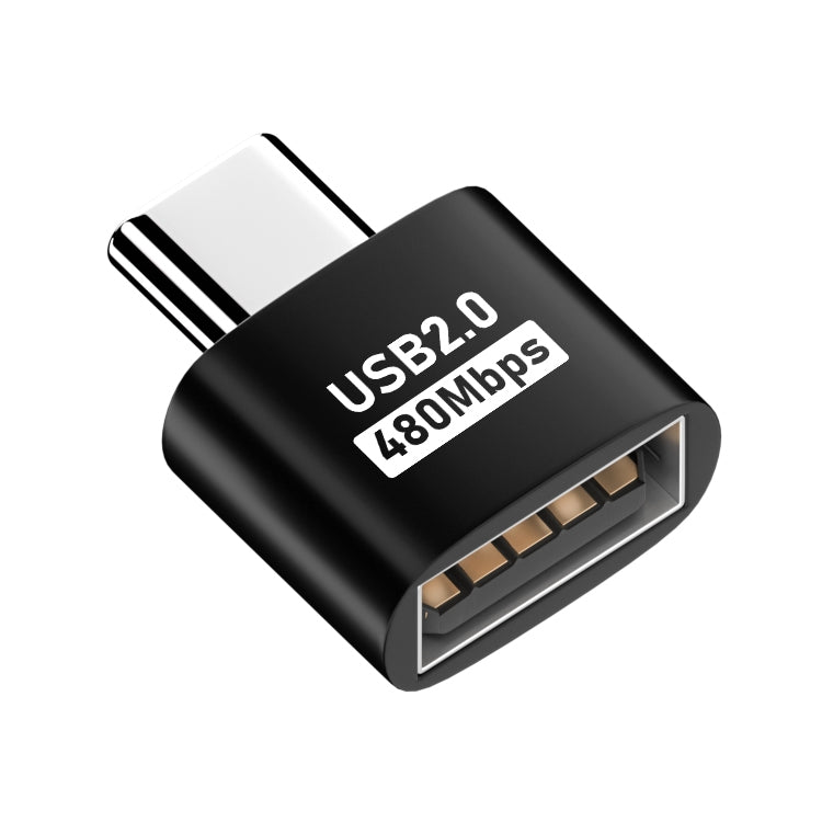 Adaptador USB 2.0 fêmea para Type-C macho, USB 2.0 fêmea para Type-C macho