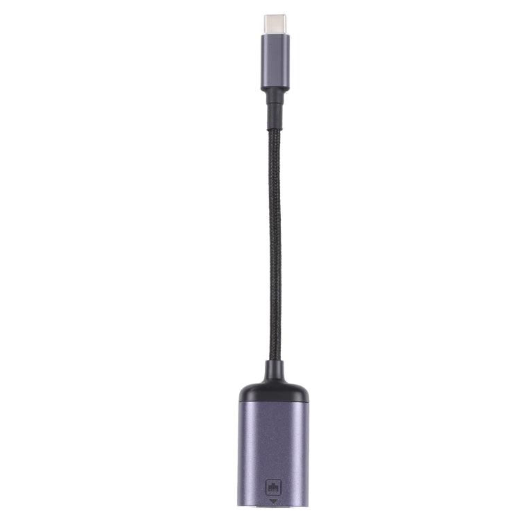 Cabo Adaptador USB-C / Tipo-C Macho para RJ45 Fêmea 100M, Cabo RJ45 Fêmea 100M