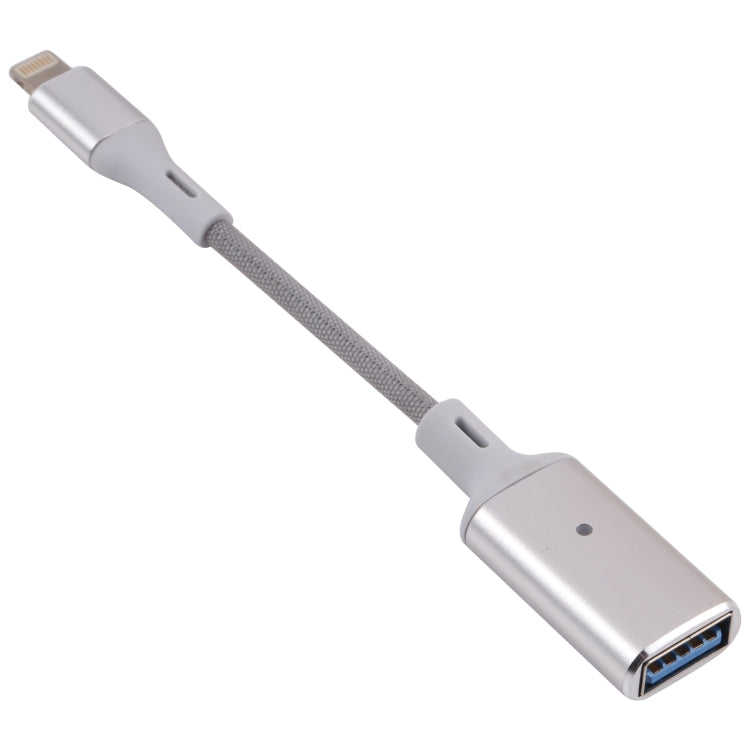 Adaptador OTG de câmara 8 pinos Macho para USB Fêmea, compatível com IOS 13 ou superior