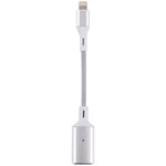 Adaptador OTG de câmara 8 pinos Macho para USB Fêmea, compatível com IOS 13 ou superior