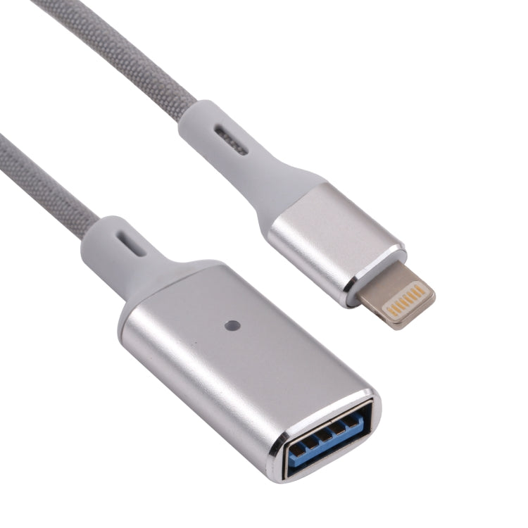 Adaptador OTG de câmara 8 pinos Macho para USB Fêmea, compatível com IOS 13 ou superior