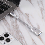 Adaptador OTG de câmara 8 pinos Macho para USB Fêmea, compatível com IOS 13 ou superior