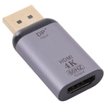 Adaptador HDMI Fêmea 4K 60Hz para DisplayPort Macho, HDMI 60Hz para DisplayPort