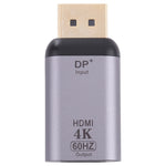 Adaptador HDMI Fêmea 4K 60Hz para DisplayPort Macho, HDMI 60Hz para DisplayPort