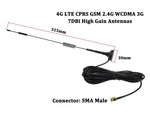 Antena de Alta Ganho 7dBi SMA Macho para 4G LTE CPRS GSM 2.4G WCDMA 3G, Adaptador de Receção de Rede, 7dBi SMA 4G