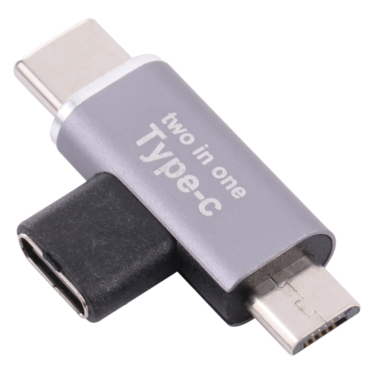 Conversor USB-C / Tipo-C Fêmea para USB-C / Tipo-C Macho + Micro USB Macho, Tipo-C Fêmea para Tipo-C + Micro USB Macho