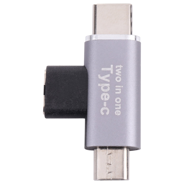 Conversor USB-C / Tipo-C Fêmea para USB-C / Tipo-C Macho + Micro USB Macho, Tipo-C Fêmea para Tipo-C + Micro USB Macho